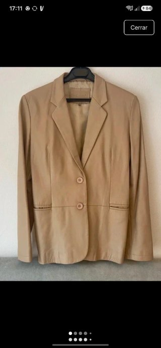 Americana Piel Beige.T 42. Piel autentica.