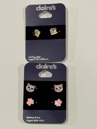 3 Pares de Pendientes de Plata Claire's