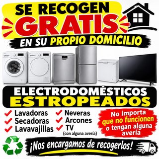 RECOJIDA GRATUITA DE ELECTRODOMÉSTICOS AVERIADOS