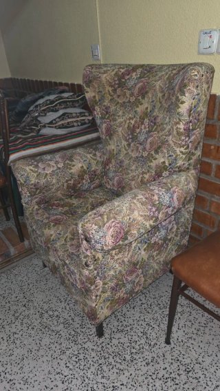 Sillón Orejero Vintage Estampado