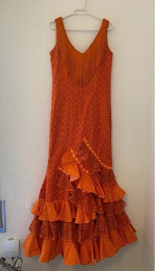 Vestido de flamenca / gitana naranja