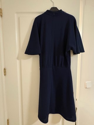 Vestido midi azul marino