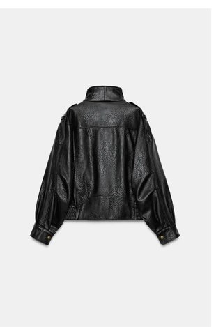 Chaqueta Efecto Cuero Zara