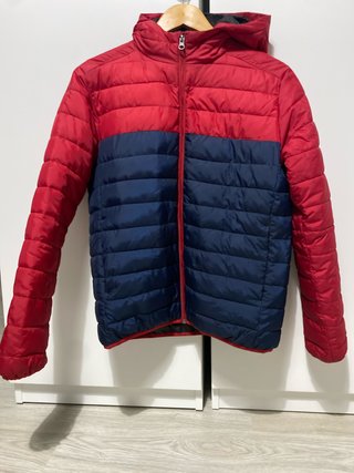 Chaqueta acolchada bicolor