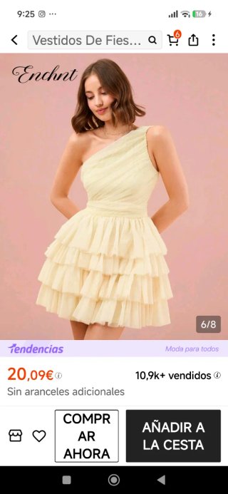 Vestido corto Shein amarillo