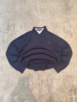 Jersey Tommy Hilfiger Cuello Pico Azul