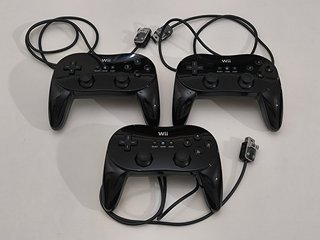 3 Mandos Pro Clásicos Wii Negros
