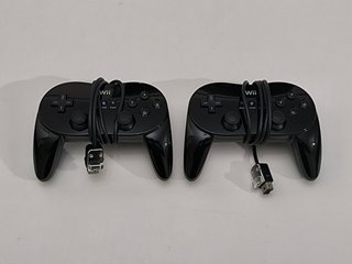 2 Mandos Pro Clásicos Wii Negros
