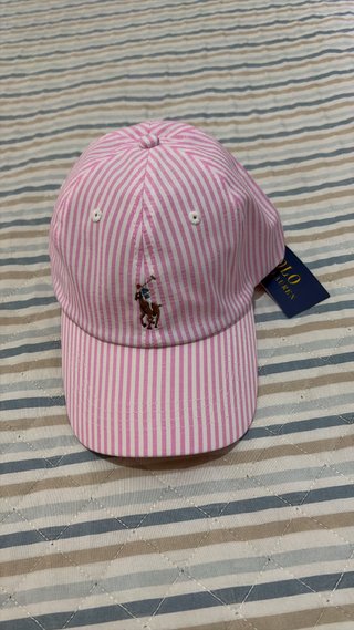 Gorra Ralph Lauren Rosa y Blanca
