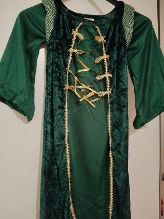 Disfraz de Niña Medieval Verde