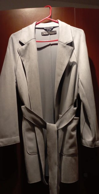 Abrigo Zara Gris Talla M
