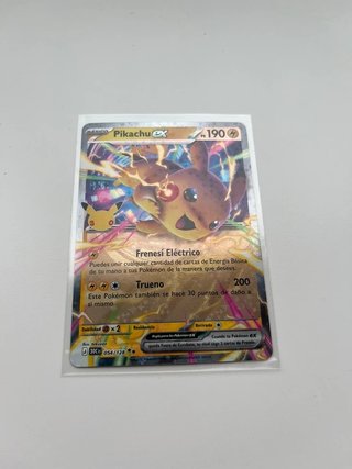 Carta Pokemon Pikachu ex 054/128 30 Aniversario ES