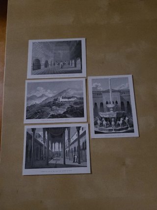Set de 4 Postales Antiguas de Granada