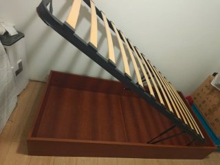 Canapé Abatible Madera Caoba 90x190