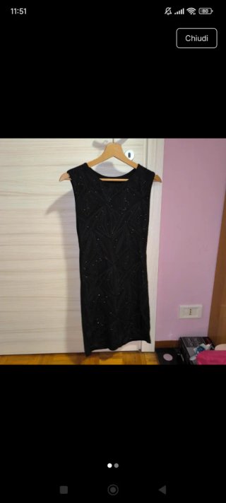 Vestito nero con glitter