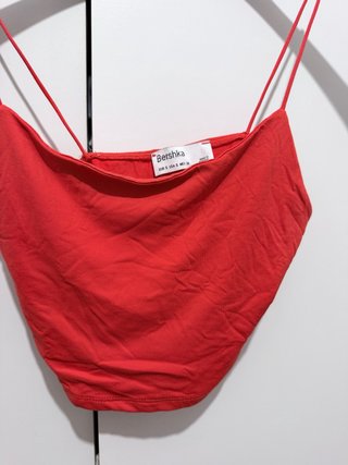 Top de verano rojo Bershka