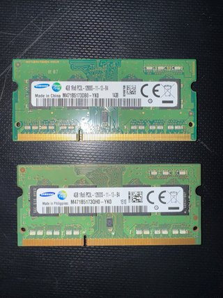 Pack 2x4GB RAM DDR3L 1600MHz para Portátil