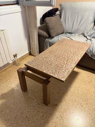 Mesa de centro elevable de madera