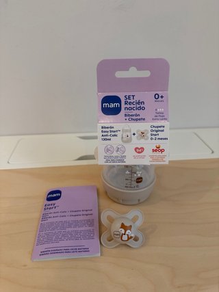 Set Recién Nacido MAM Biberón y Chupete