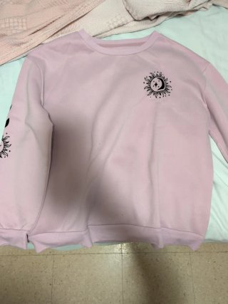 Sudadera Oversized Rosa con Estampado