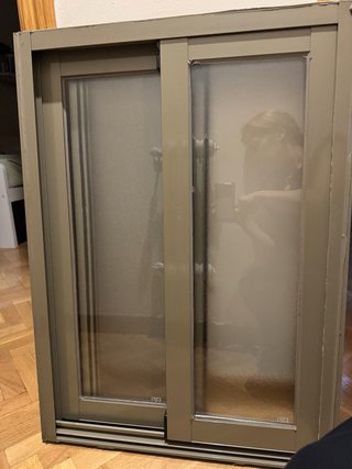 Ventana de Aluminio Corredera color del ral 7002