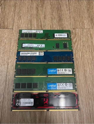 Lote 6 Módulos Memoria RAM DDR4 (Averiadas)