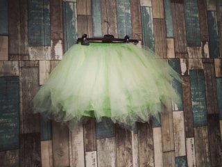 Falda de tul verde