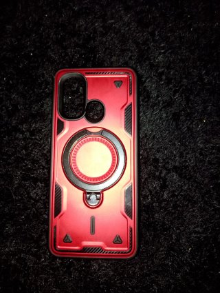 Funda para móvil roja con soporte