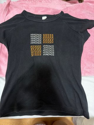 Camiseta Mykonos Negra Talla XL