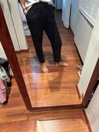 Pantalón de Viscosa Gris Zara
