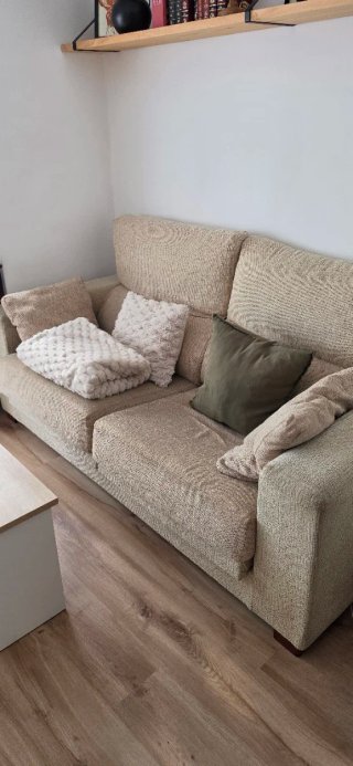 Sofá extensible de 2 plazas beige