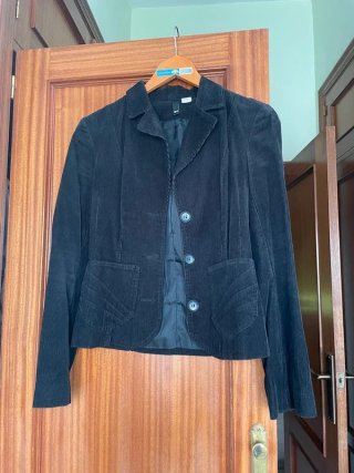 Chaqueta de pana negra H&M Talla 34