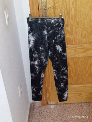 Leggings Tie-Dye Negro y Blanco