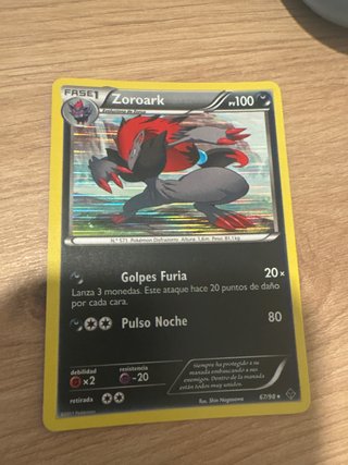 Carta Pokémon Zoroark y Zorua