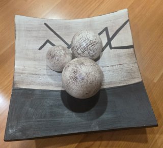 Centro de mesa decorativo de cerámica