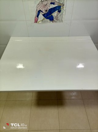 Mesa de Cocina Abatible Blanca