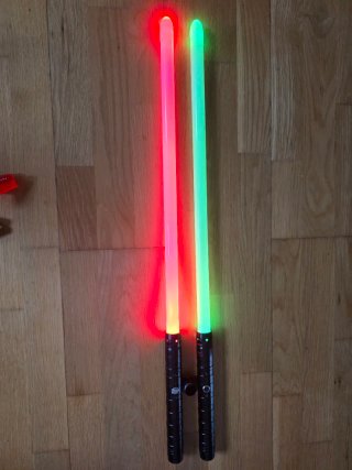 Set de 2 Espadas Luminosas LED sable Star Wars nue