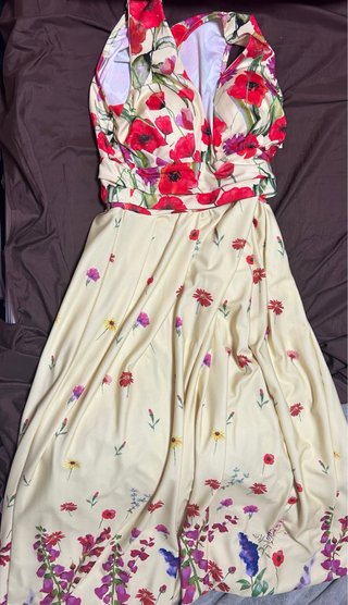 Vestido largo con estampado floral