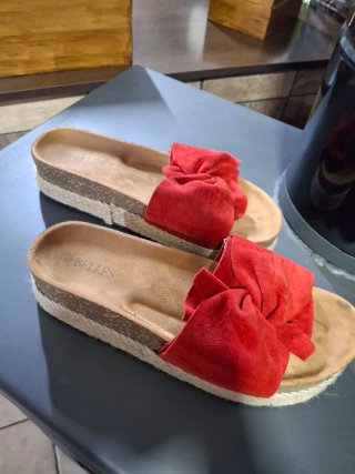 Sandalias Belles Rojas con Lazo