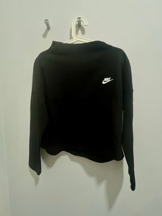 Sudadera mujer negra Nike tipo neopreno corta