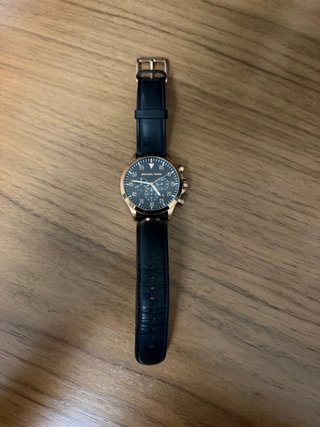 Reloj Michael Kors Esfera Oro Rosa y Correa Negra