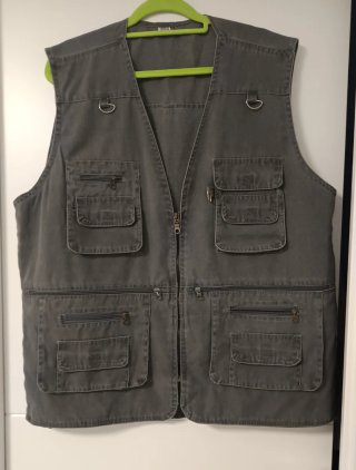 Chaleco Multiusos Gris Talla XXL