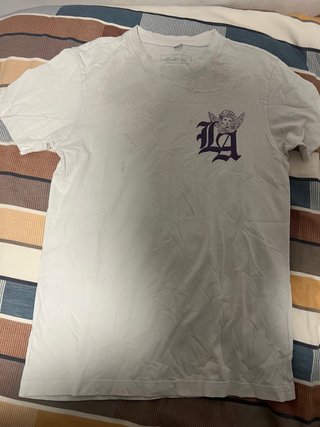 Camiseta LA Blanca y Morada