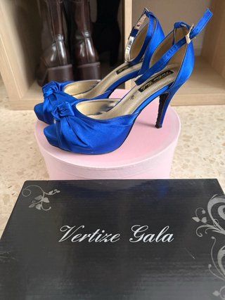 Zapatos de tacón fiesta Vertize Gala azul