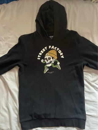 Sudadera con capucha negra Street Factory