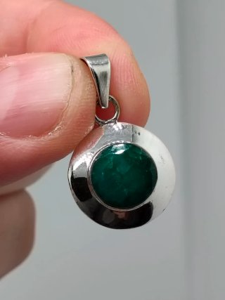 Colgante de Plata de Ley 925 y Esmeralda