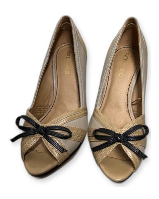 Zapatos SuiteBlanco Beige y Negro Talla 36