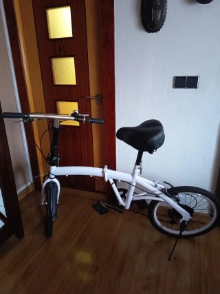Bicicleta Plegable Blanca.