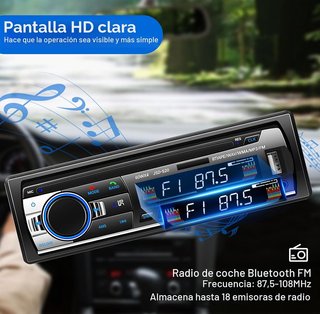 Radio coche 1 DIN Bluetooth 5.0