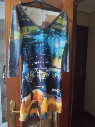 Vestido Manga Larga Estampado